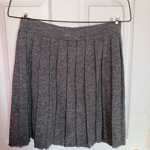Paniz Gray Pleated Women's Skirt